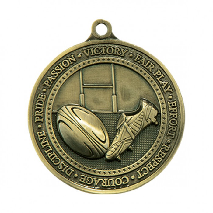 OLYMPIA RUGBY MEDAL 60MM - GOLD